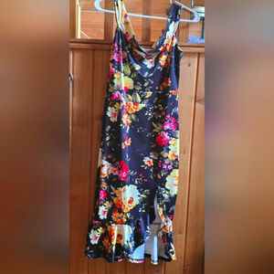 Floral Sleeveless Trumpet Dress